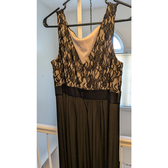 Eliza J black lace-bodice maxi dress size 8 - Picture 2 of 6